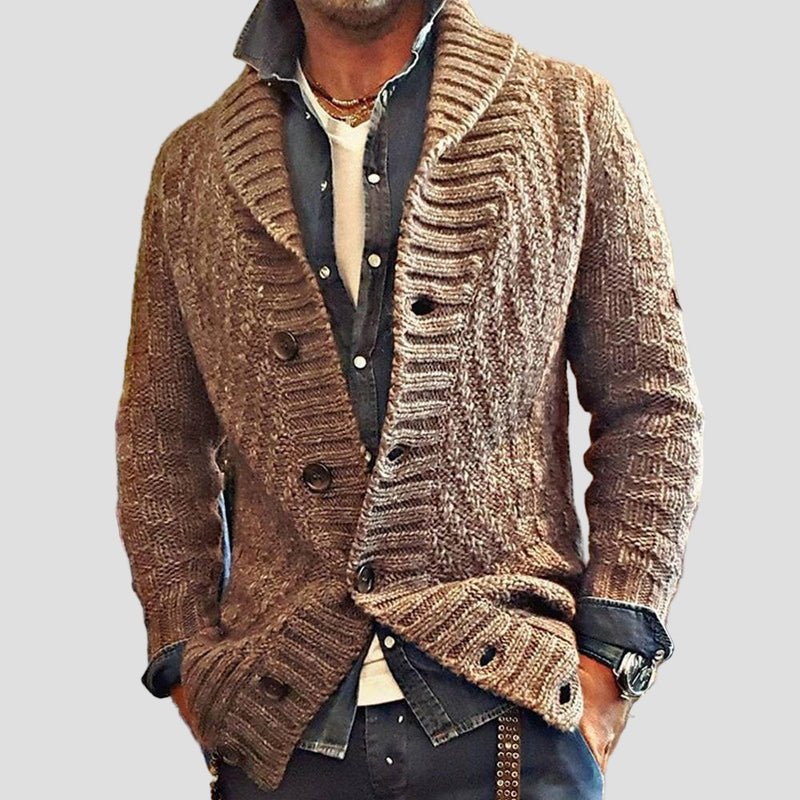 Sebastian | Vintage-Inspired Lapel Knit Cardigan