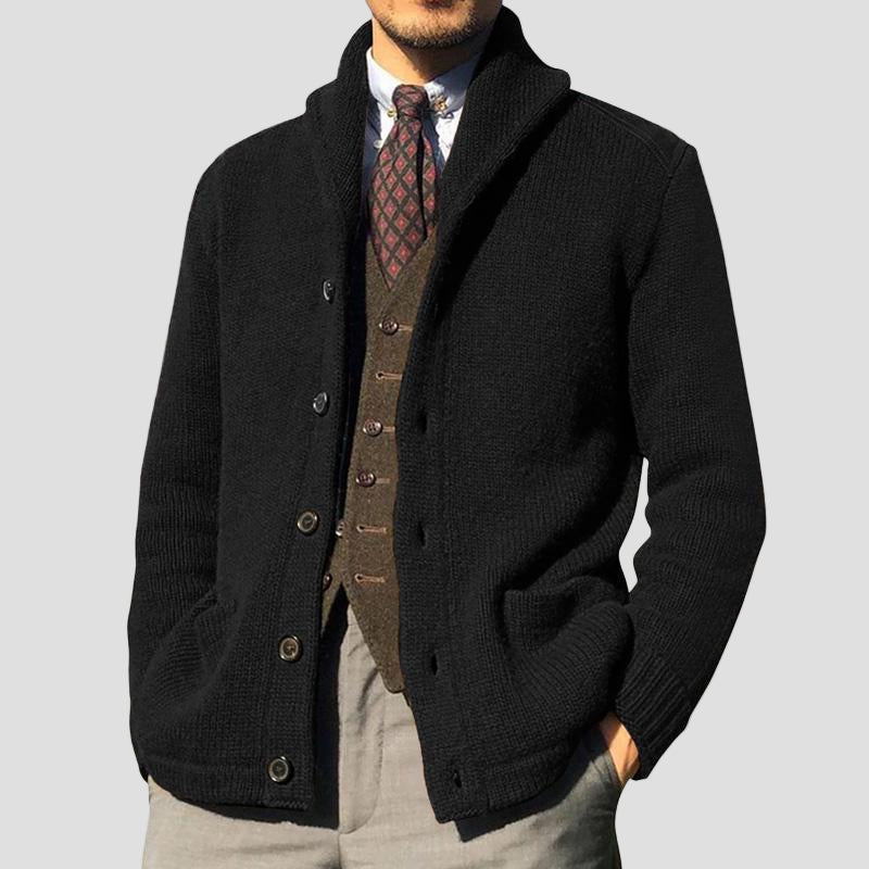 Grayson Solid Button-Front Knit Cardigan