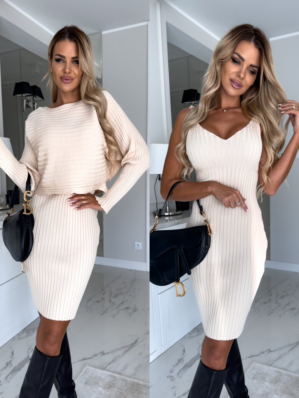 Noelia Knit Dress with Cozy Matching Sweater Set