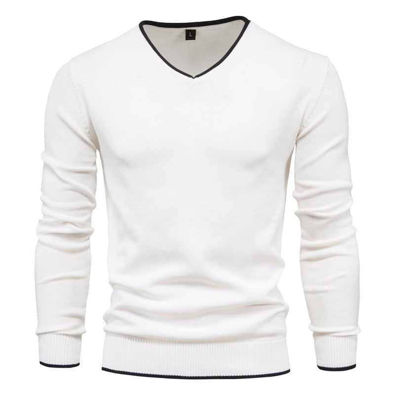 Lukas - Fashionable Slim Fit Sweater with Stylish V-Neck