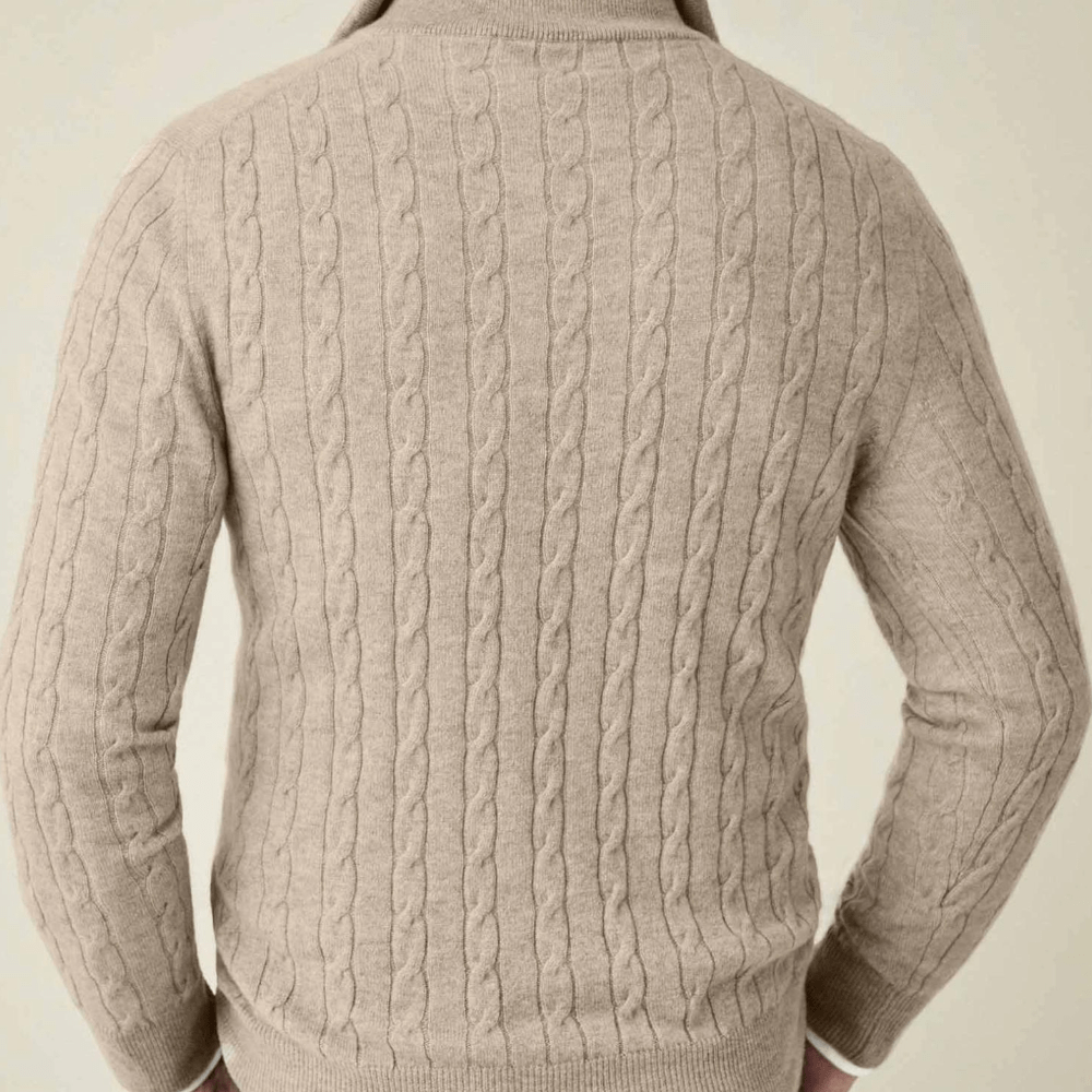 Marc – Stylish long-sleeve knitted sweater with practical zipper