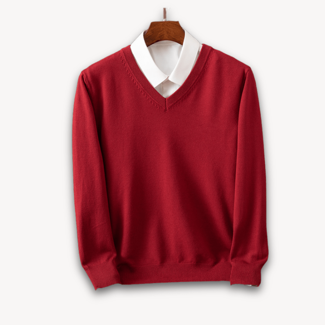 Max – Elegant V-Neck Sweater, Super Soft & Light for Comfortable Style