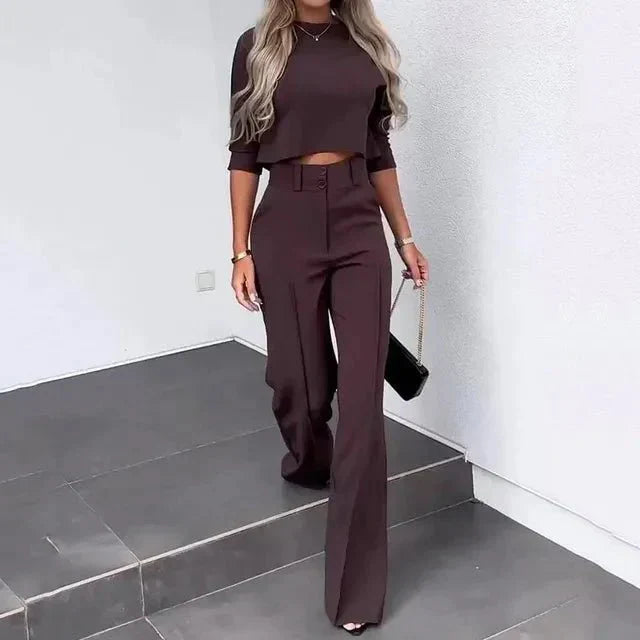 Kayla | Elegant Women's Coordinated Top and Trousers Set