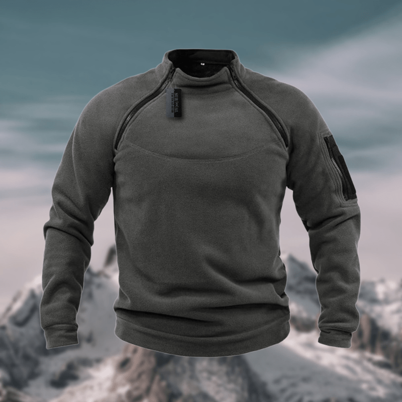Nils – Stylish Windproof Wool Fleece Pullover with Zipper for Active Comfort