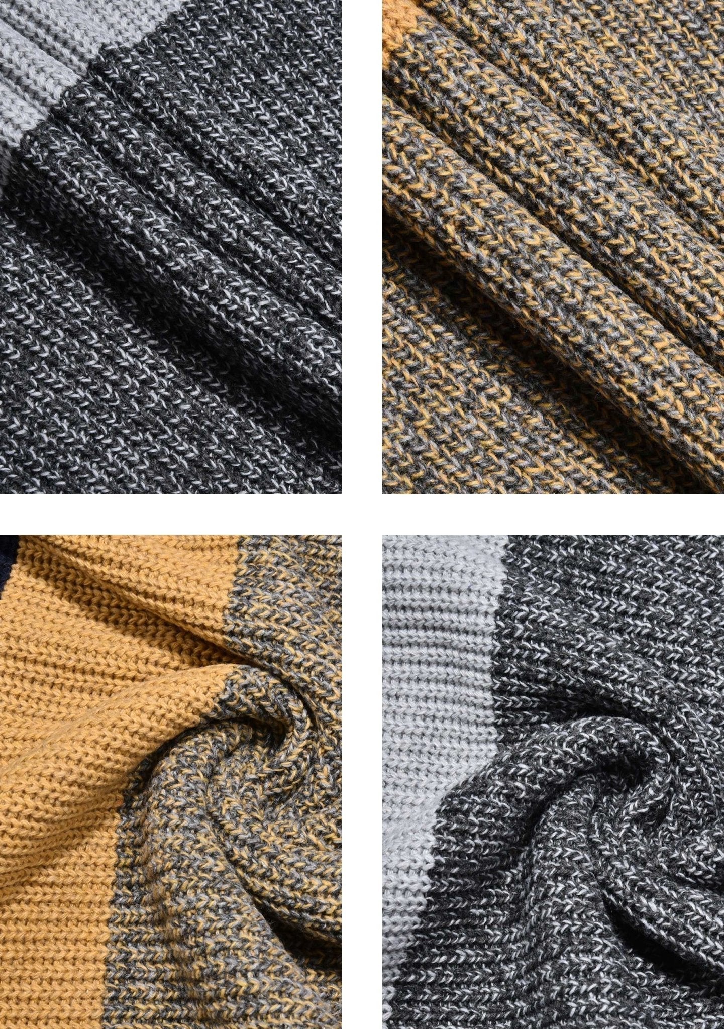 Norbert - Stylish Colorblock Crew Neck Knit Sweater for a Modern Look