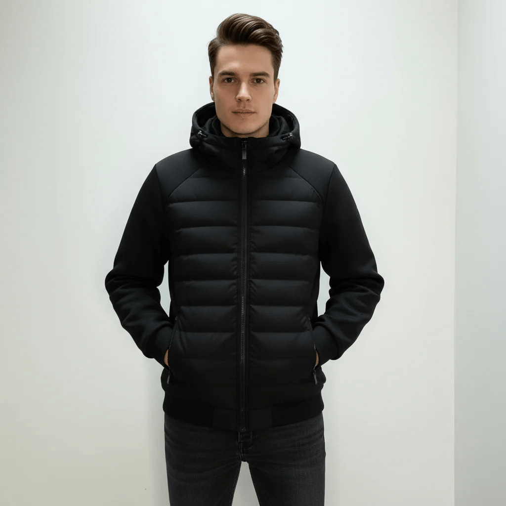Philipp – Comfortable Hooded Jacket with Zipper and Practical Side Pocket