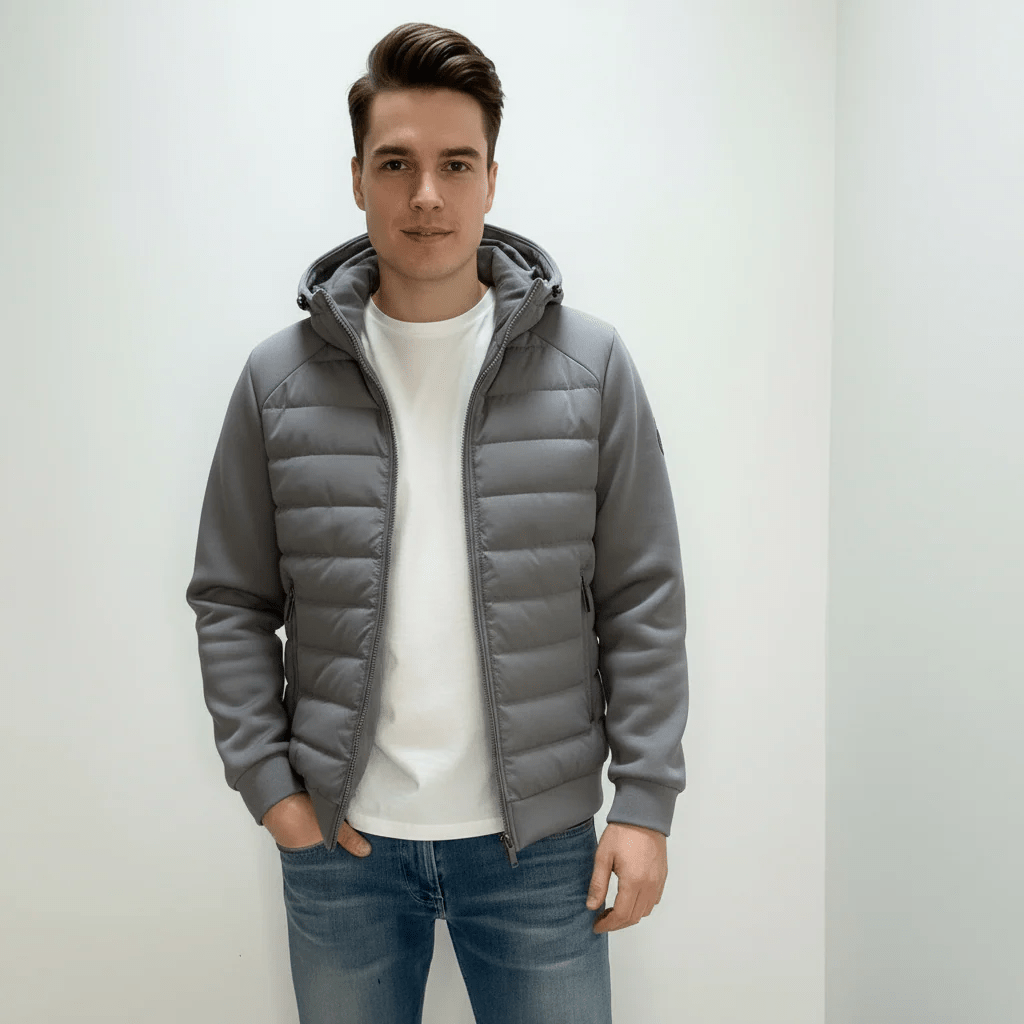Philipp – Comfortable Hooded Jacket with Zipper and Practical Side Pocket