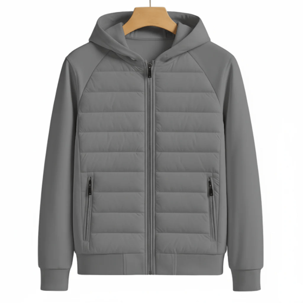 Philipp – Comfortable Hooded Jacket with Zipper and Practical Side Pocket