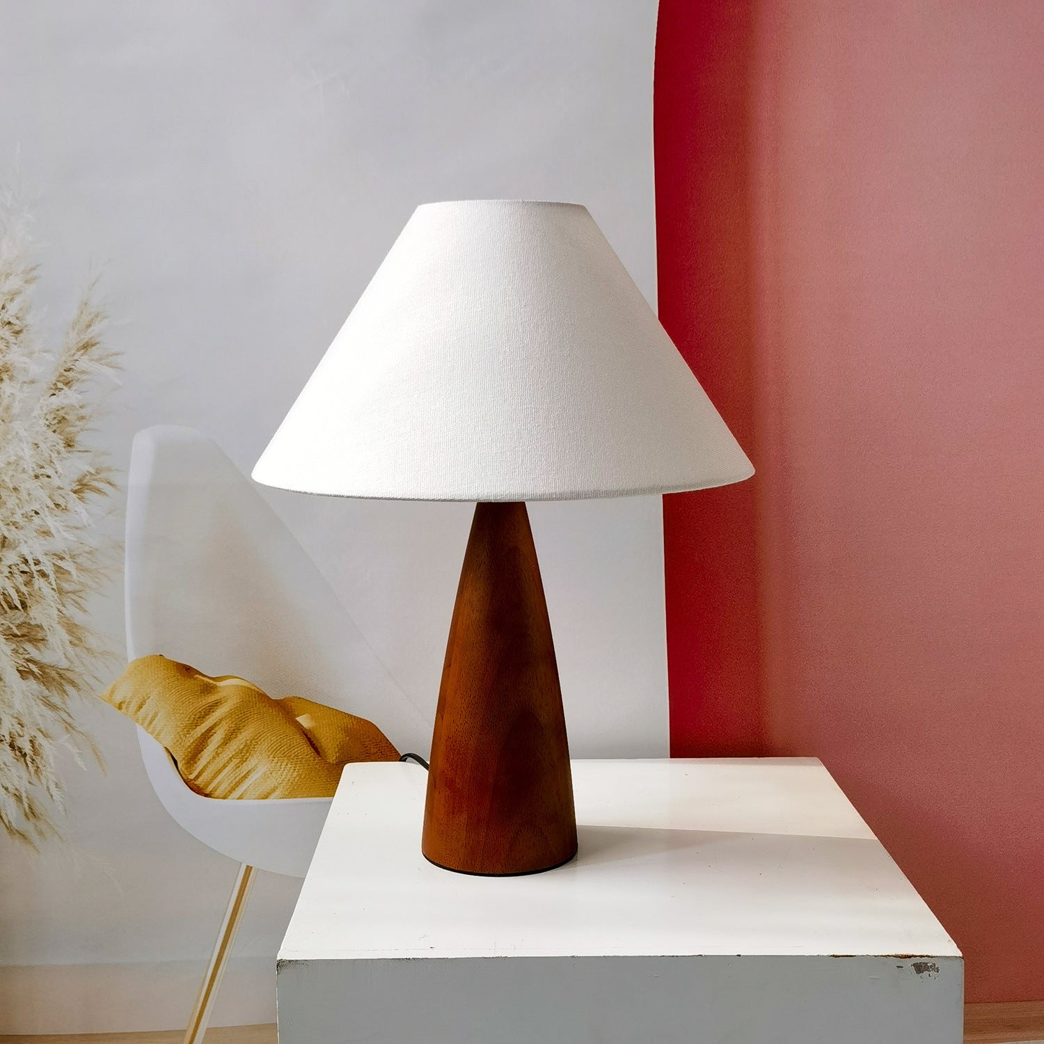 Elegant solid wood table lamp in the century style for stylish lighting
