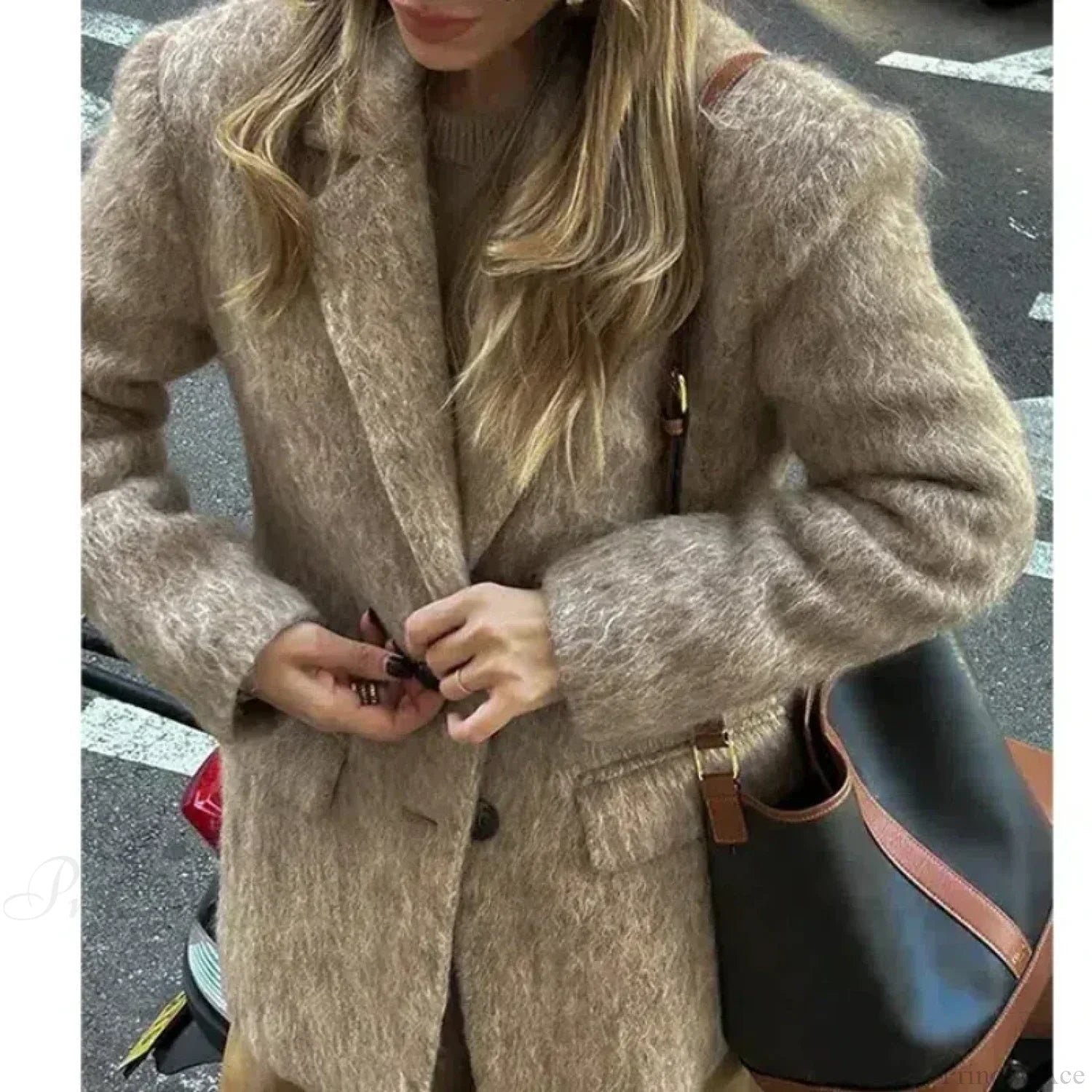 Elegant Retro Wool Button-Down Overcoat for Timeless Style