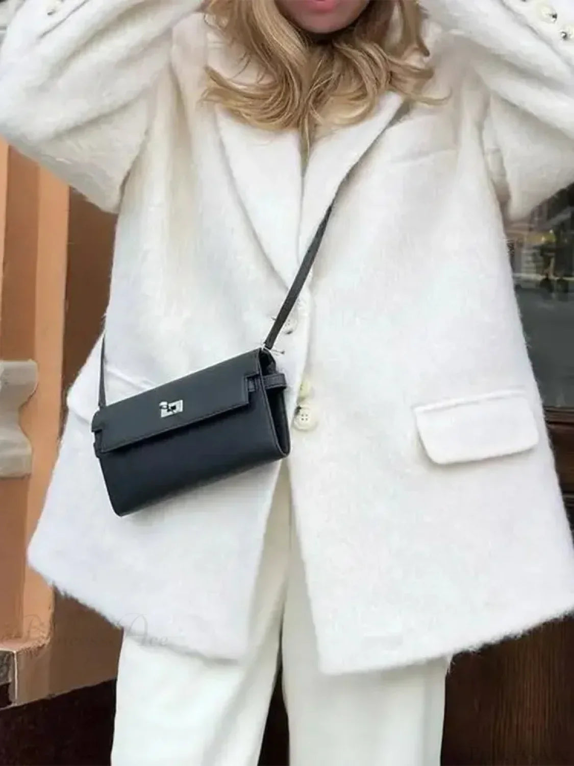 Elegant Retro Wool Button-Down Overcoat for Timeless Style