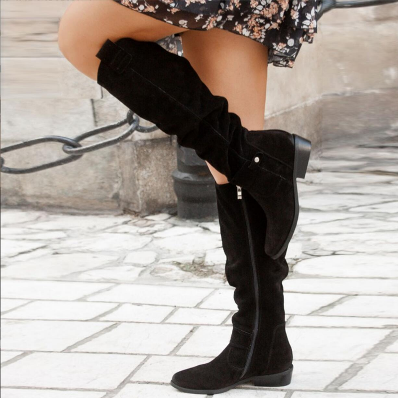 Chic Women's Knee-High Boots — Stylish, Comfortable, All-Season Wear
