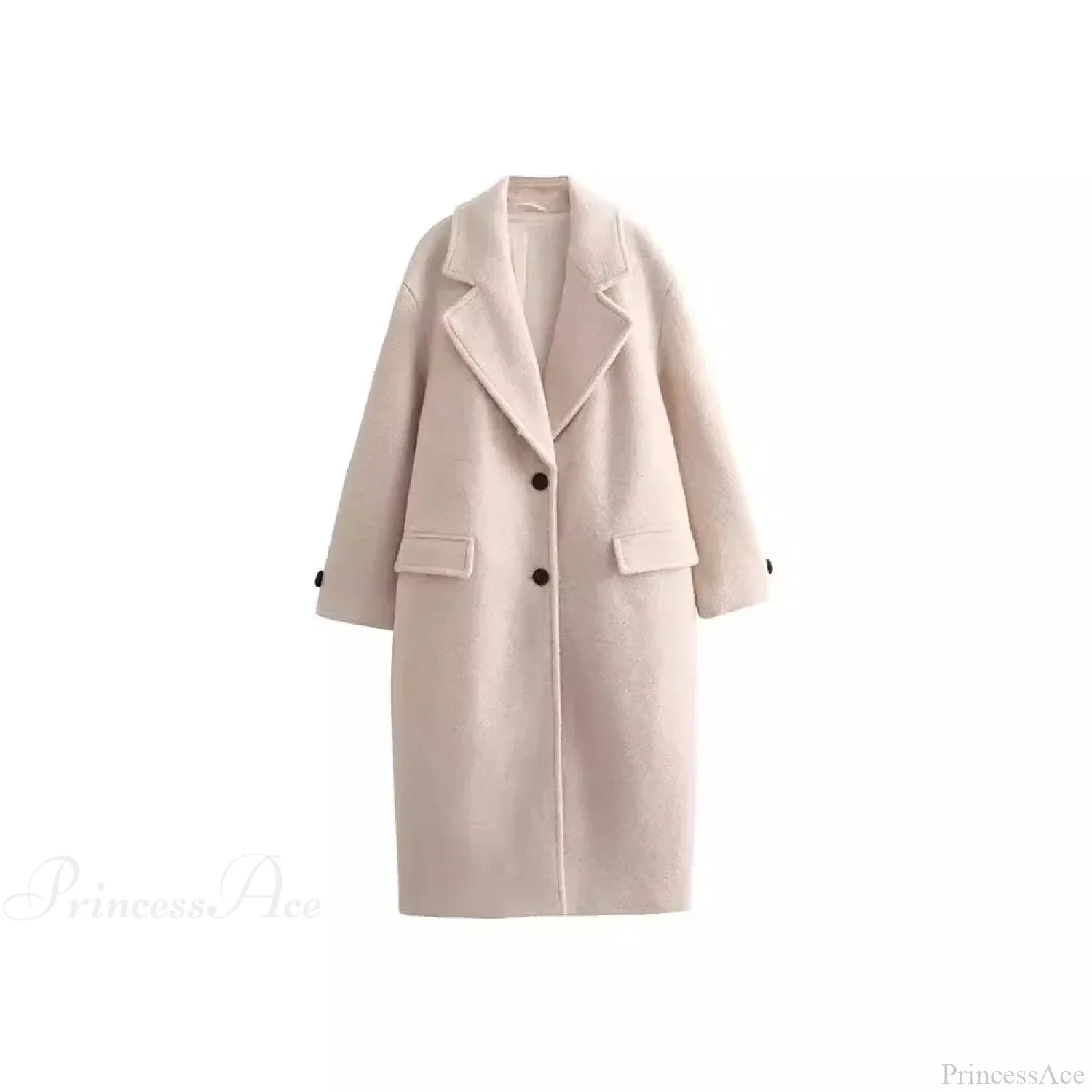Men's Single-Breasted Casual Wool Coat