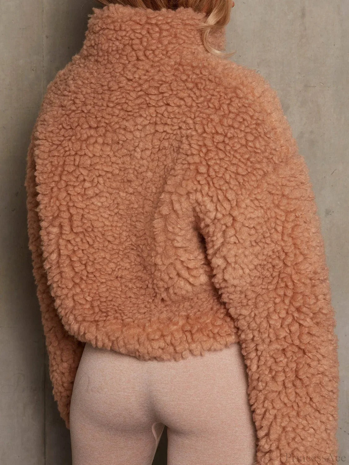Cropped Minimalist Sherpa Jacket and Fuzzy Softness
