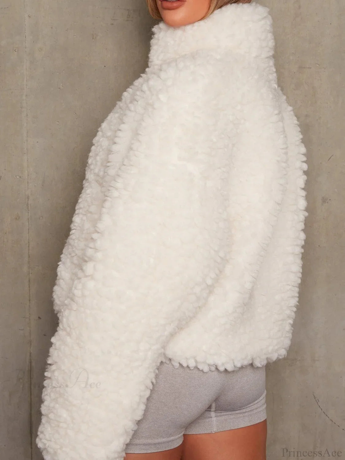 Cropped Minimalist Sherpa Jacket and Fuzzy Softness