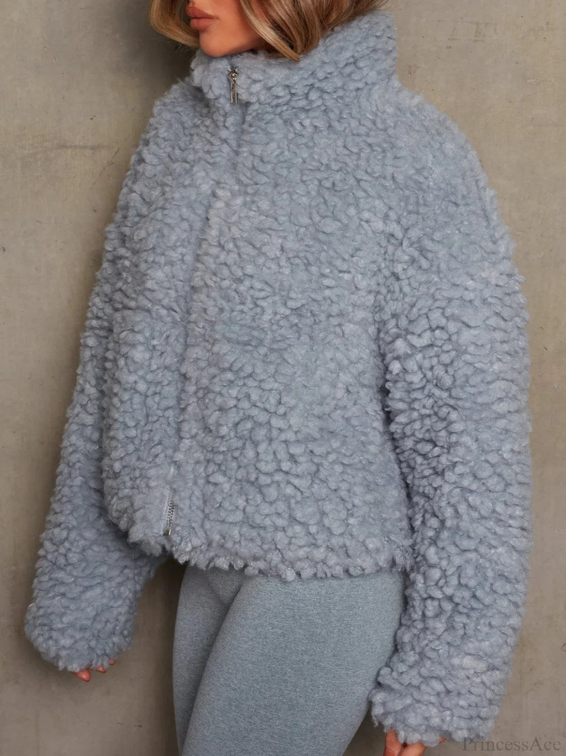Cropped Minimalist Sherpa Jacket and Fuzzy Softness
