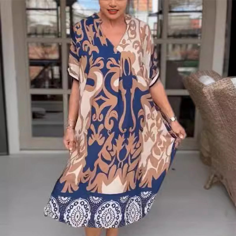 Alessia | Effortless Airy V-Neck Midi Dress