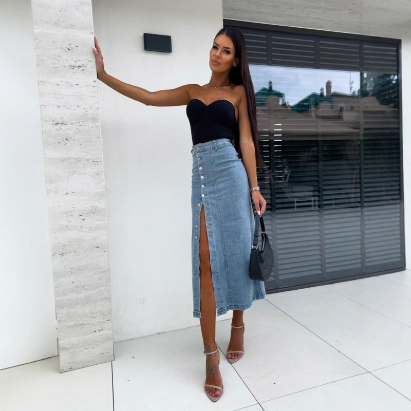 Chiara | Sleek, Body-Con Denim Skirt for a Flattering Silhouette