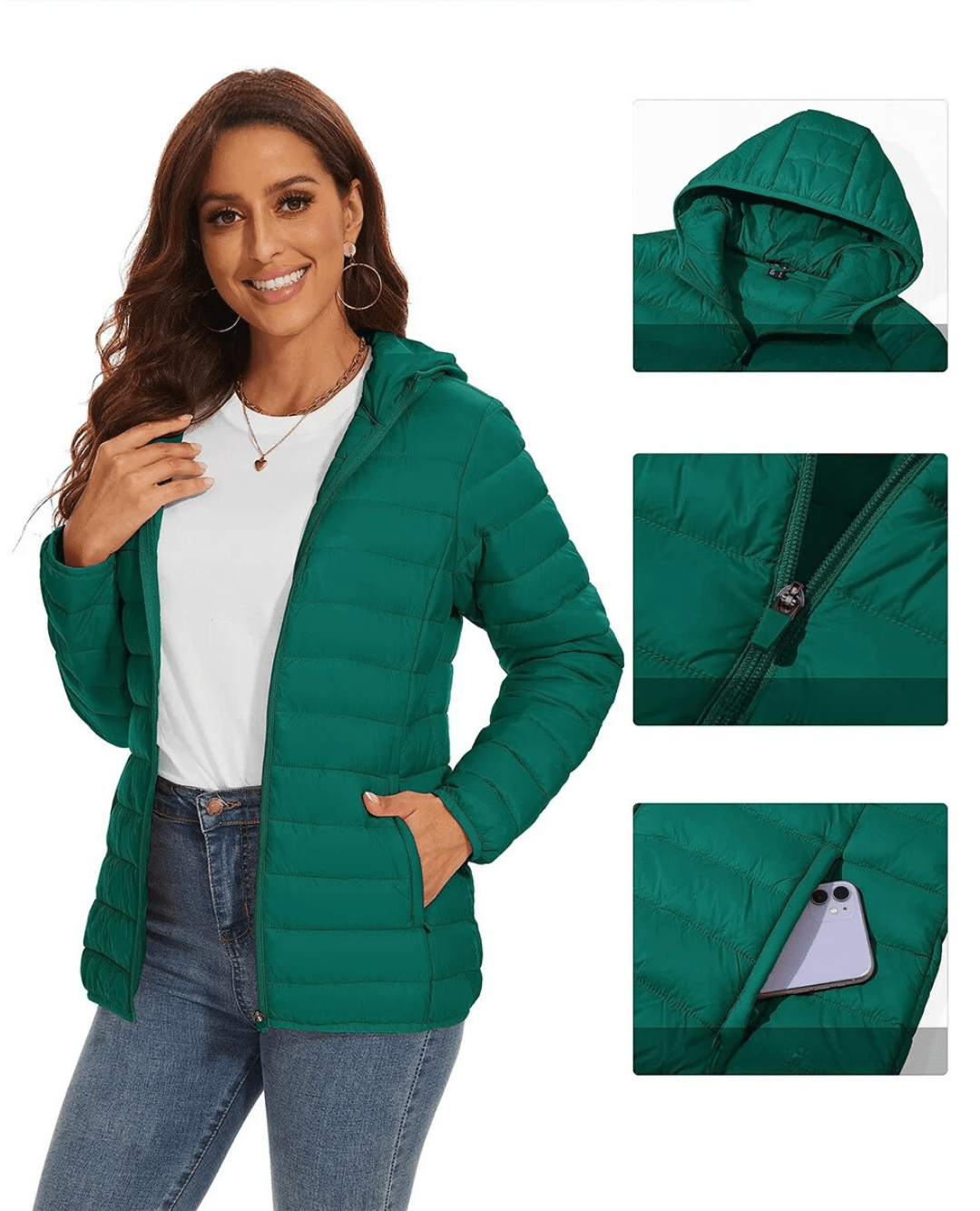 Susanne - Light, stylish quilted jacket with a practical hood for optimal comfort