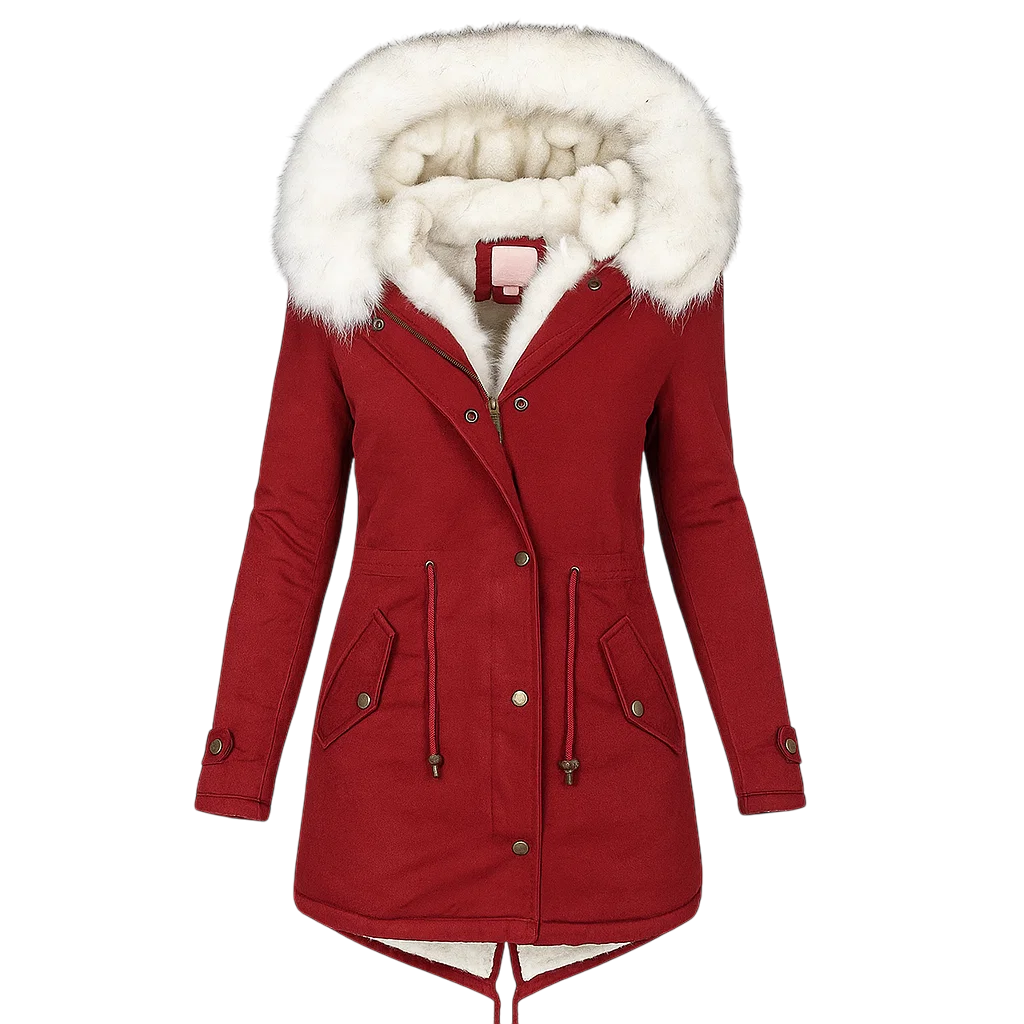 Aurora | Luxe Red Winter Coat for a Timeless, Elegant Look