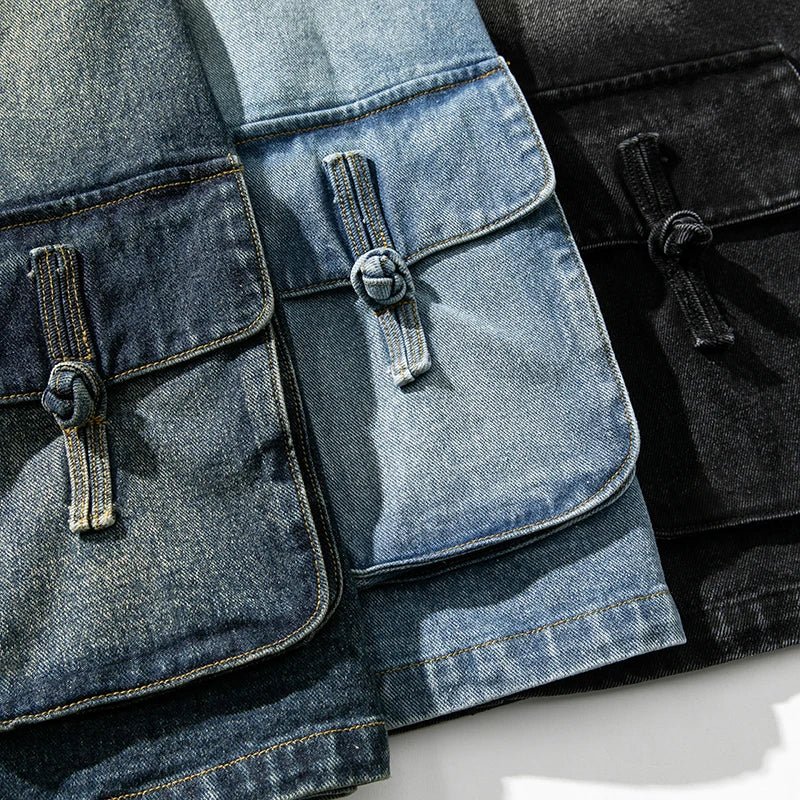 Theodor - Stylish Modern Denim Kimono with Nostalgic Vintage Flair