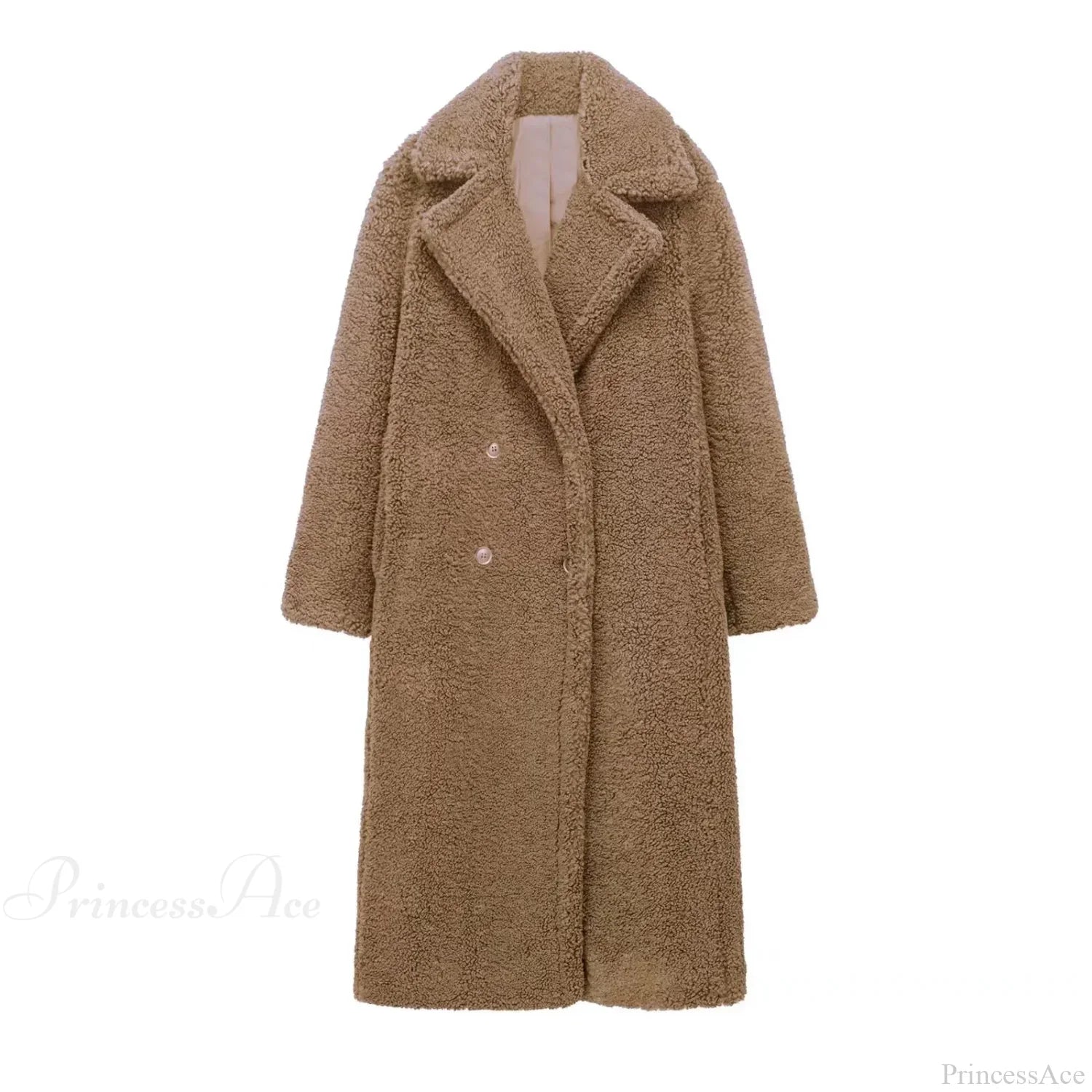 Chic Vintage Wool Blend Double-Breasted Overcoat for Classic Elegance