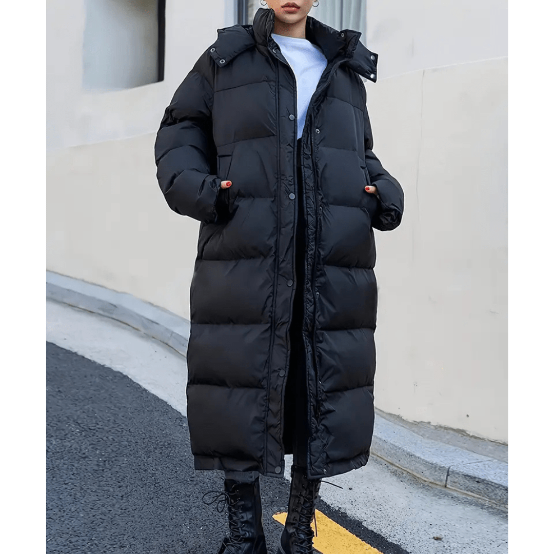Viola – Comfortable and stylish long quilted jacket for ultimate comfort