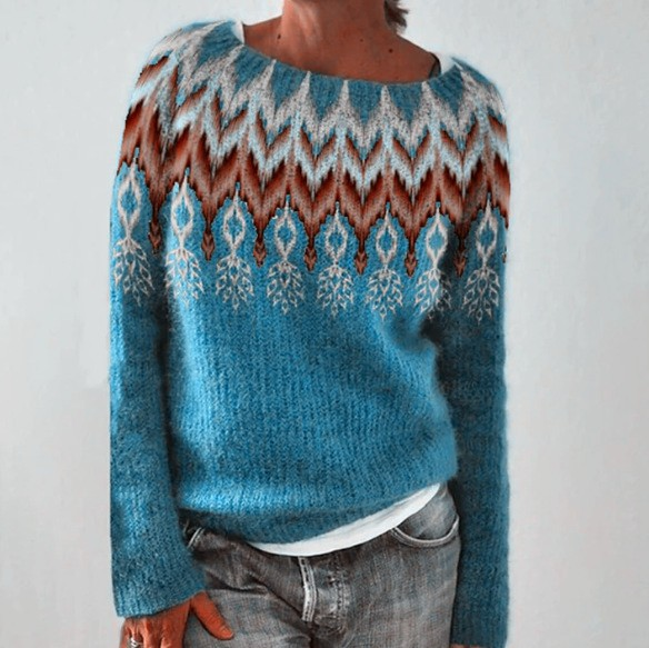 Silvia - Trendy Retro Sweater for stylish Comfort